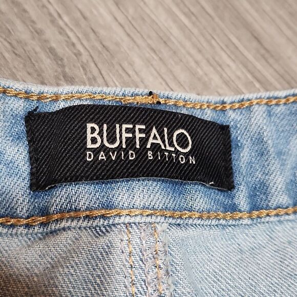 NWT High Rise Jupe Buffalo Ivy Star Denim Raw Hem Skirt - Picture 7 of 11